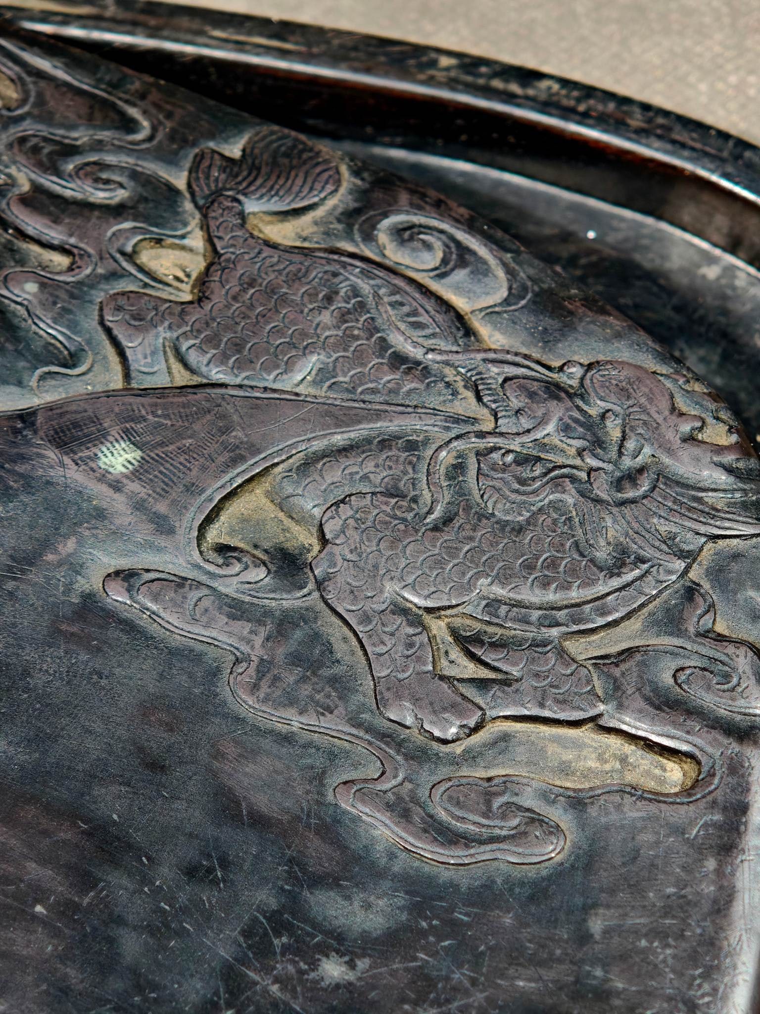 An Exquisite Kylin Pattern with poem Inkstone - 2