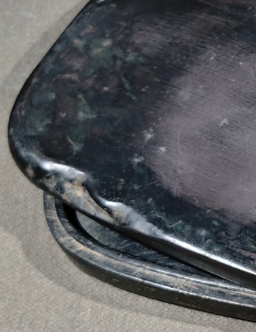 An Exquisite Kylin Pattern with poem Inkstone - 3