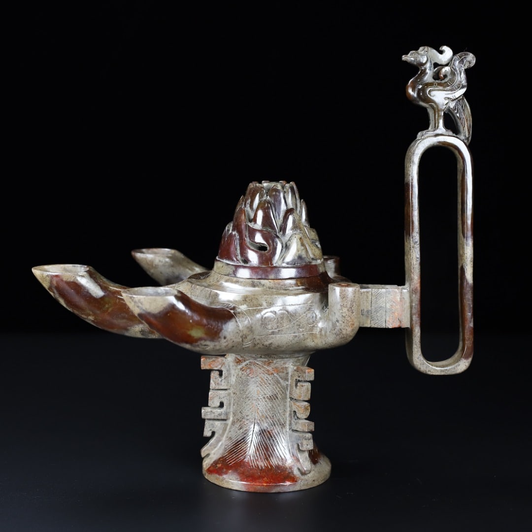 An Exquisite White Jade Phoenix Pattern Censer (1 of 10)