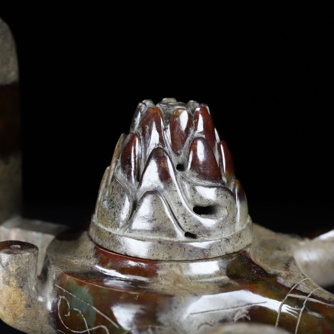 An Exquisite White Jade Phoenix Pattern Censer - 8