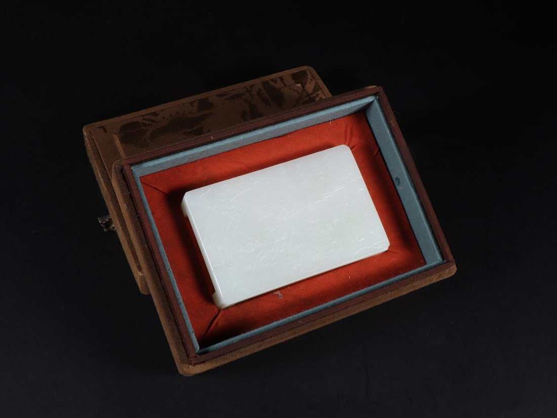 An Exquisite White Jade Character and Story Pattern with poem Ornament (1 of 9)