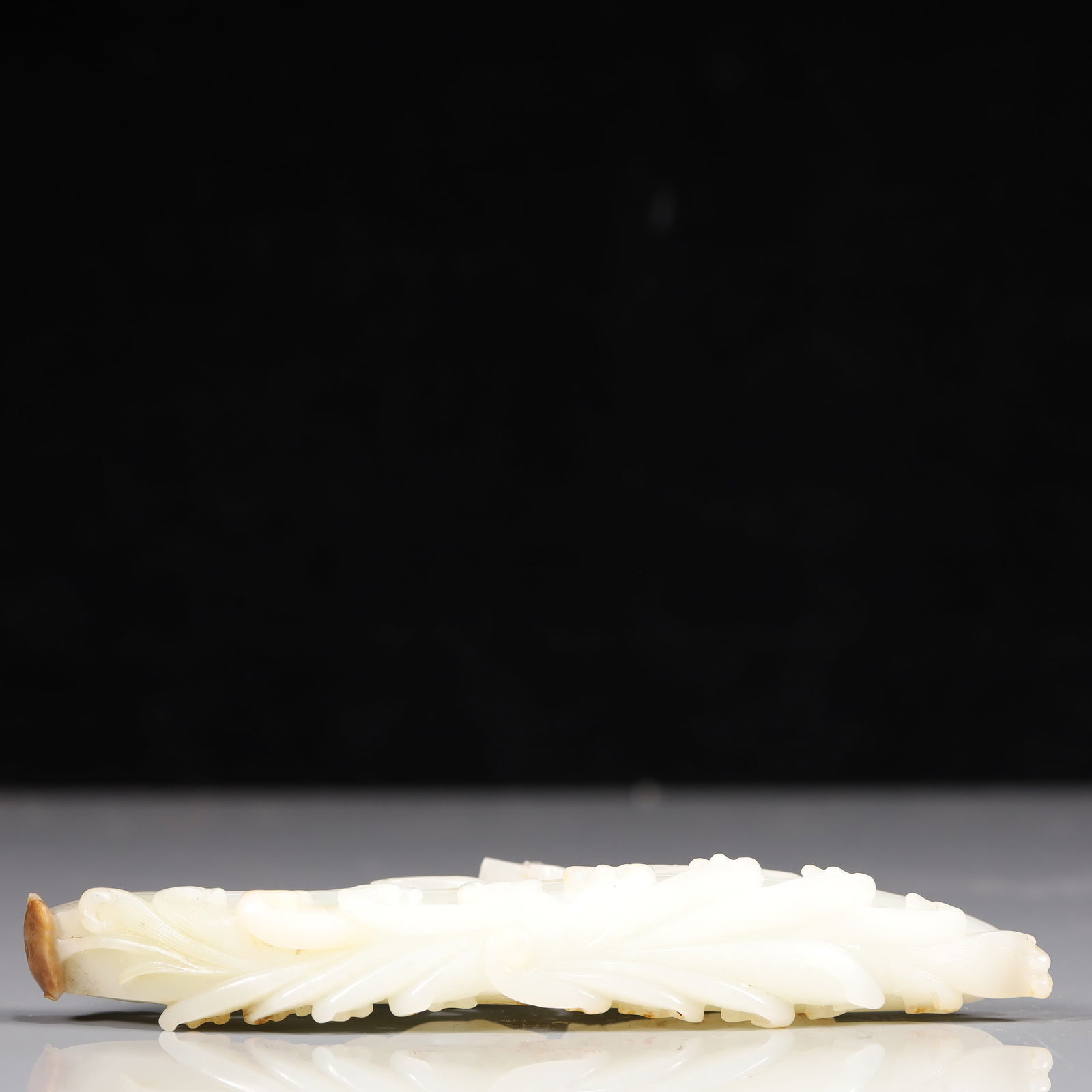 A Exquisite White Jade Boat Ornament - 9