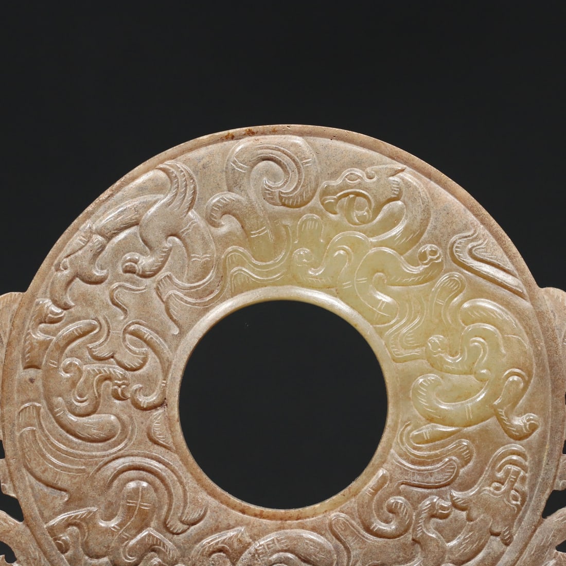 An Exquisite White Jade Dragon and Phoenix Pattern Ornament - 7