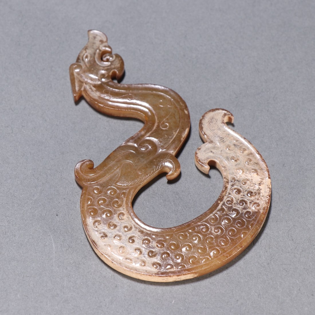 An Exquisite White Jade Dragon Pattern Ornament - 3