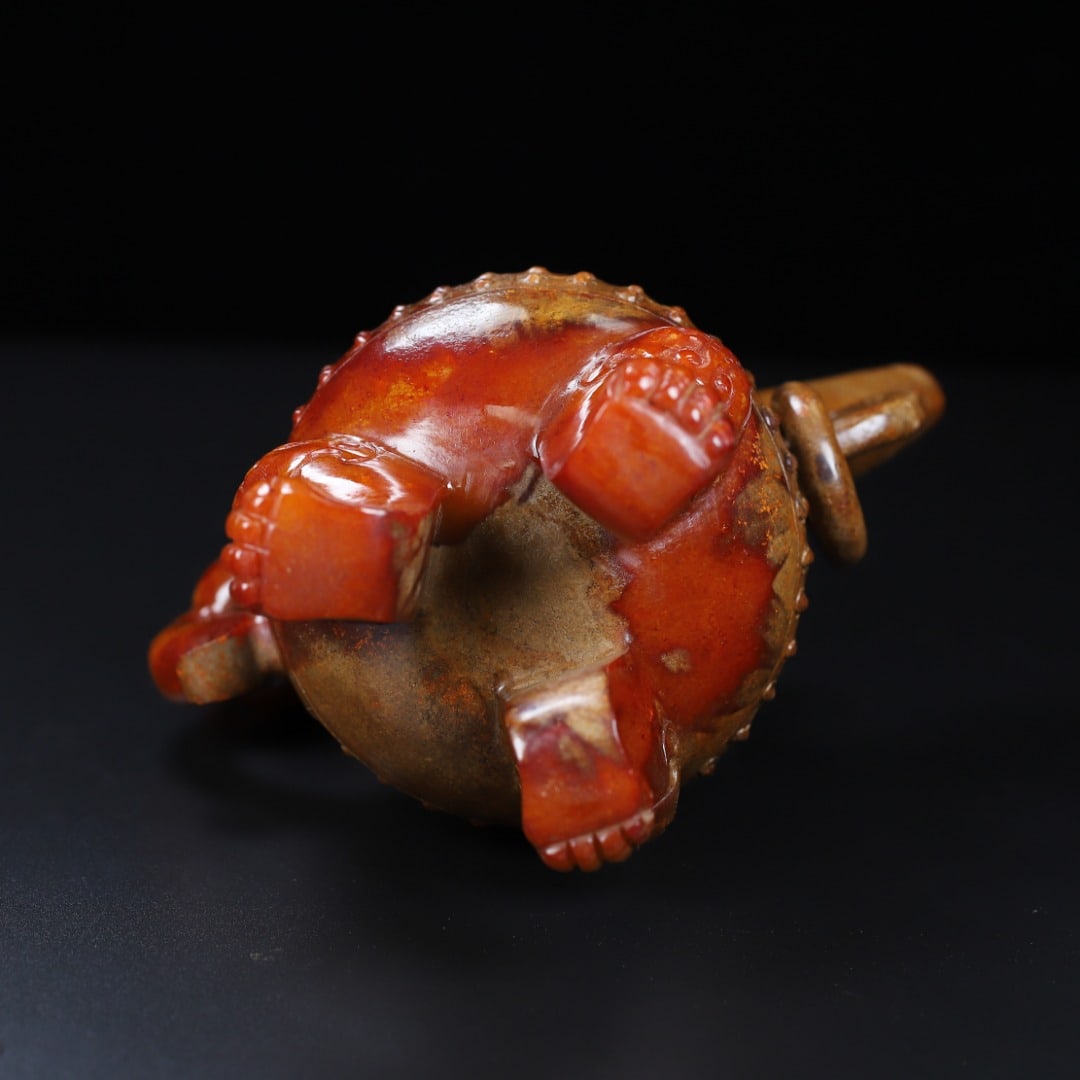 An Exquisite White Jade Tripod Ewer Cup - 11