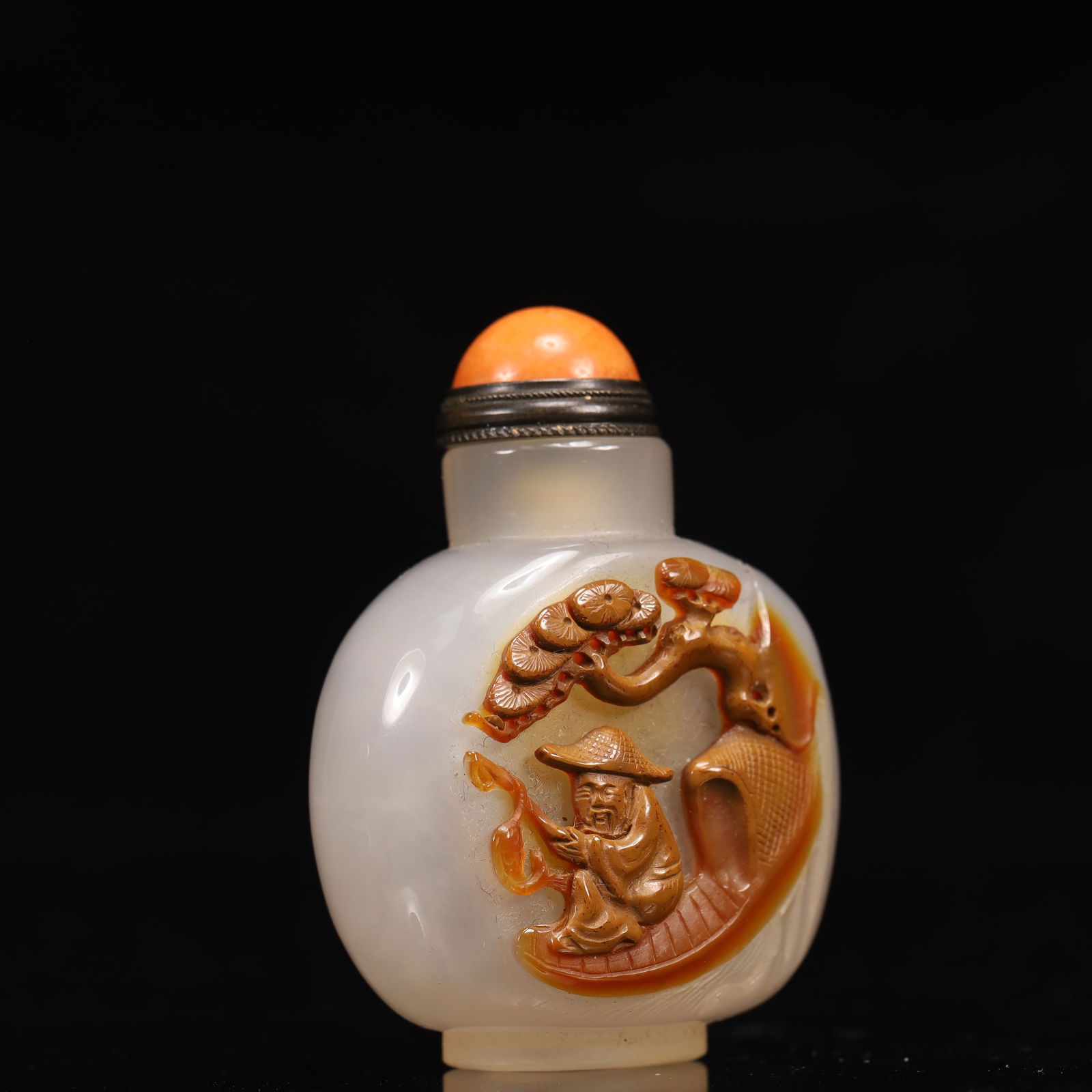 An Exquisite Agate Character and Story Pattern Snuff Bottle - 3