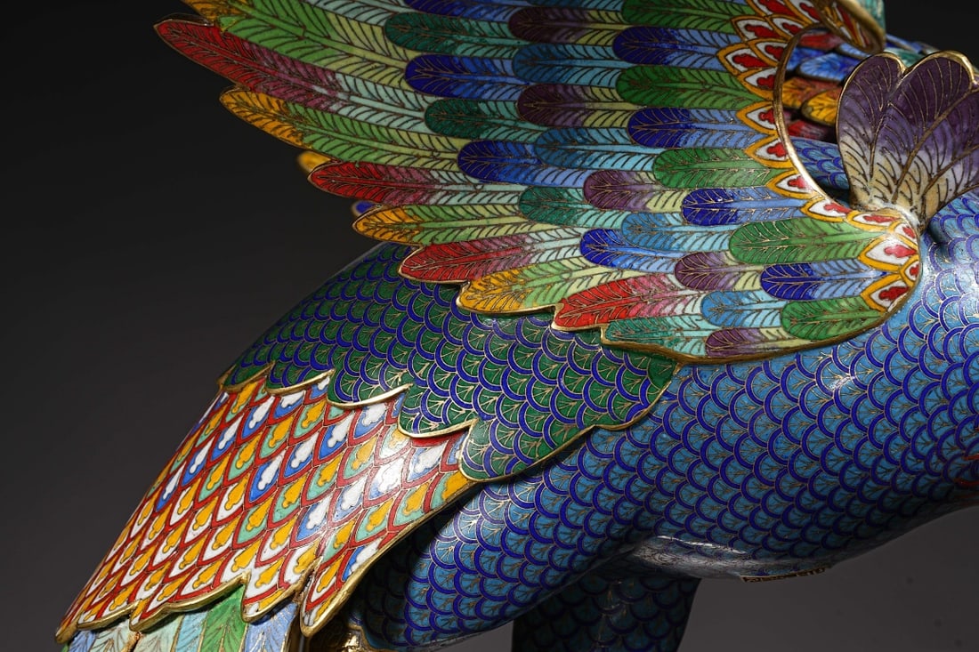 An Exquisite Cloisonne Lotus Pattern Phoenix Ornament - 3