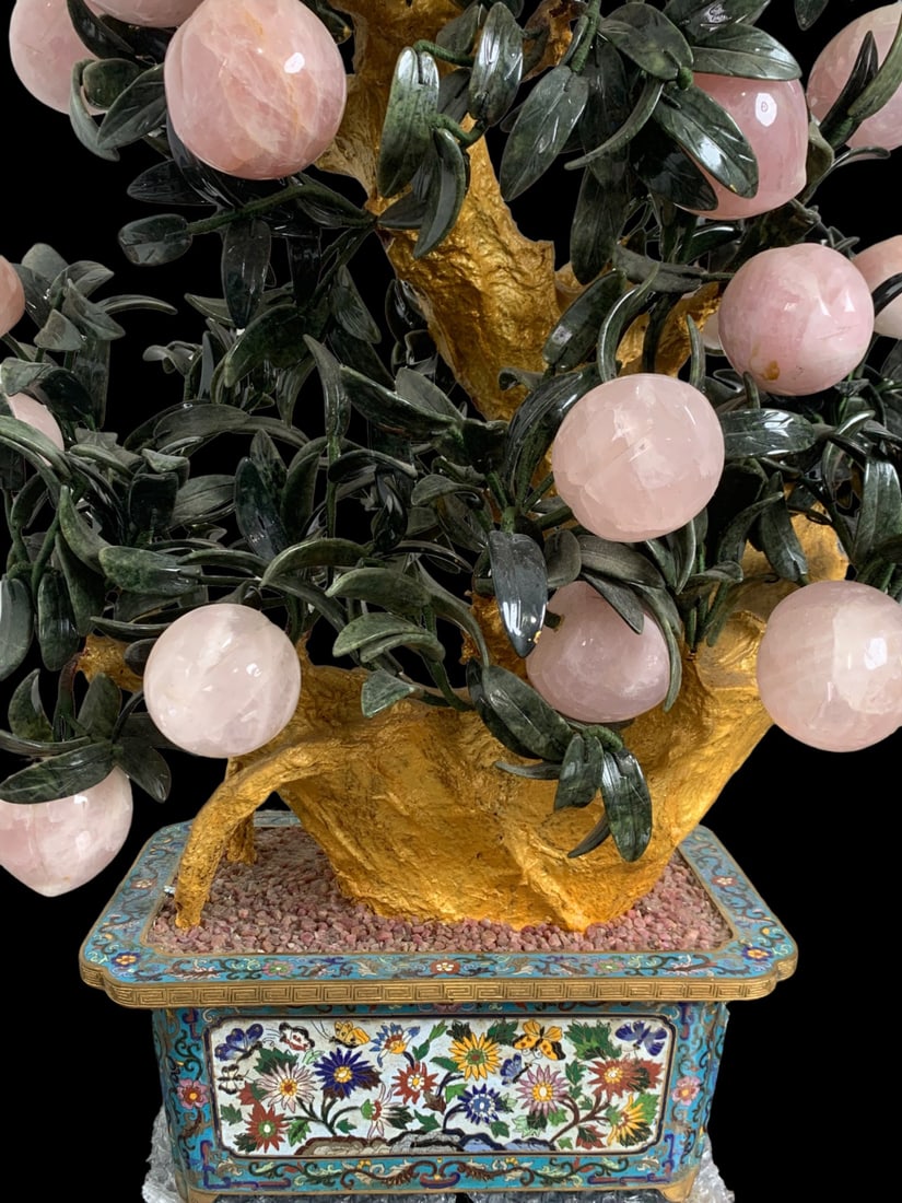 A Pair of Exquisite Cloisonne Inlaid ??Bonsai Ornament - 5