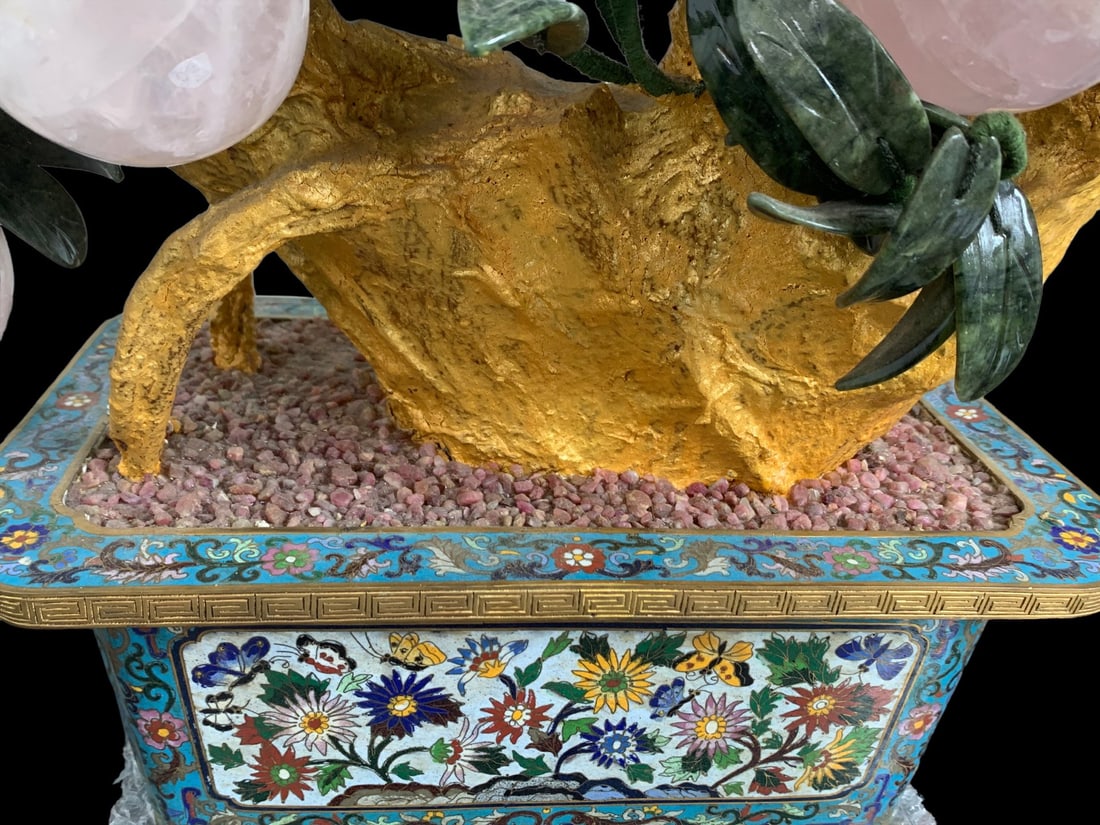 A Pair of Exquisite Cloisonne Inlaid ??Bonsai Ornament - 6