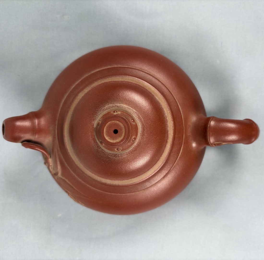 An Exquisite Purple Sands Bamboo Pattern Teapot - 6