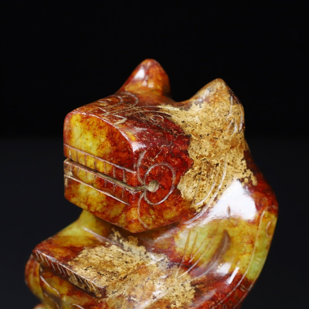 An Exquisite White Jade Bear Seal - 4