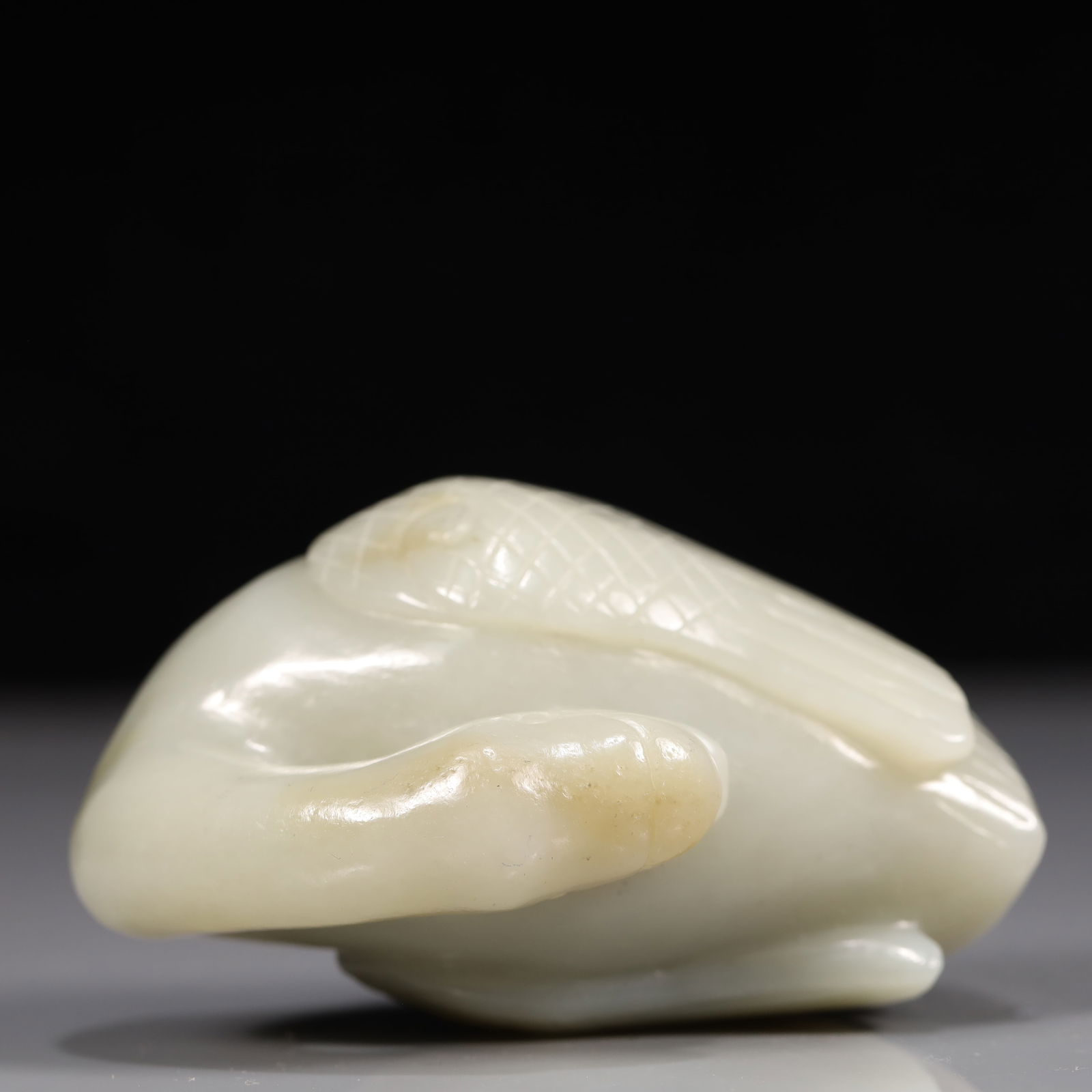 A Exquisite White Jade Goose Ornament - 5