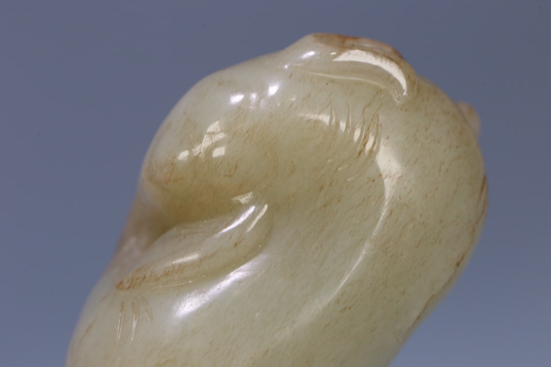 An Exquisite White Jade Elephant Ornament - 8