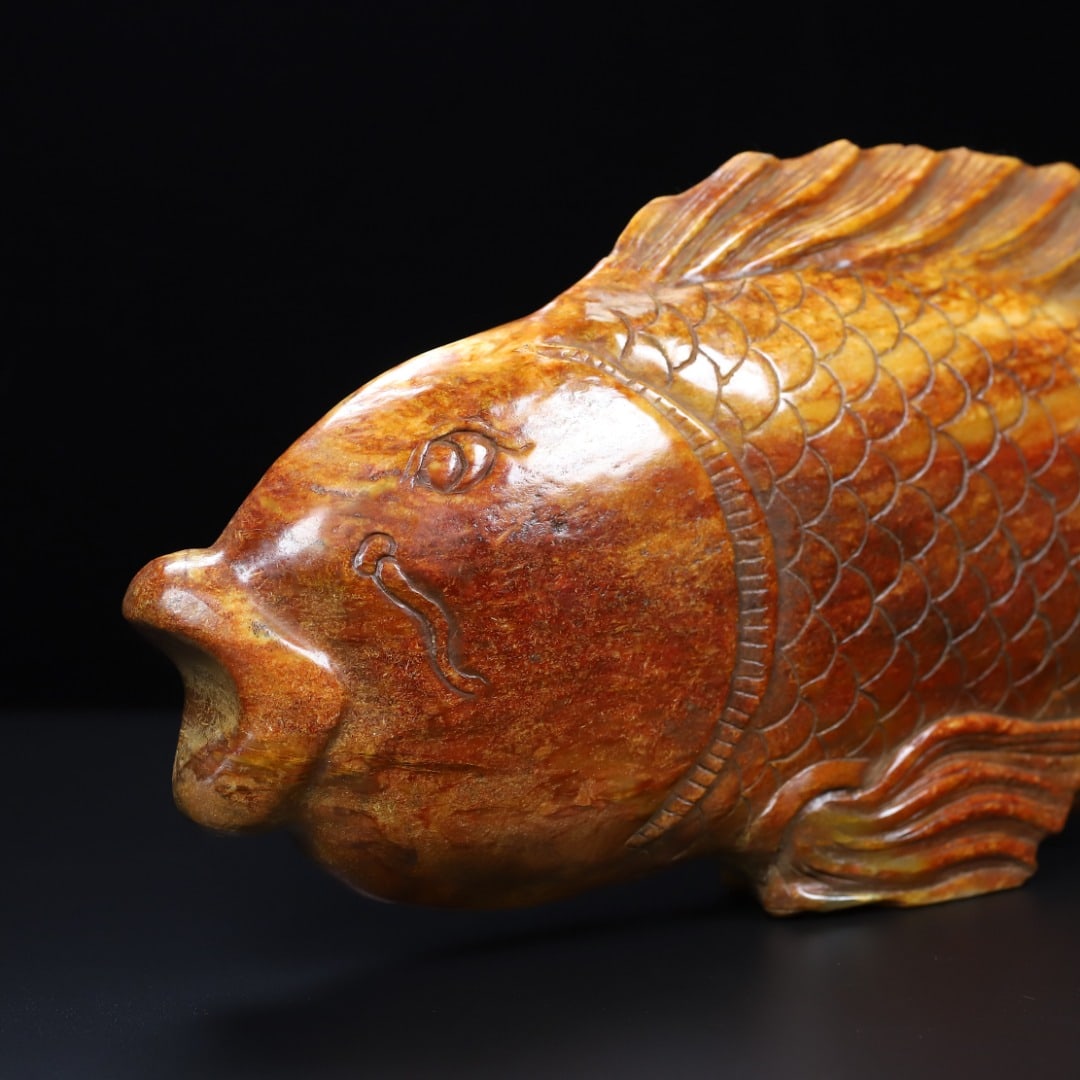 An Exquisite White Jade Fish Ornament - 5