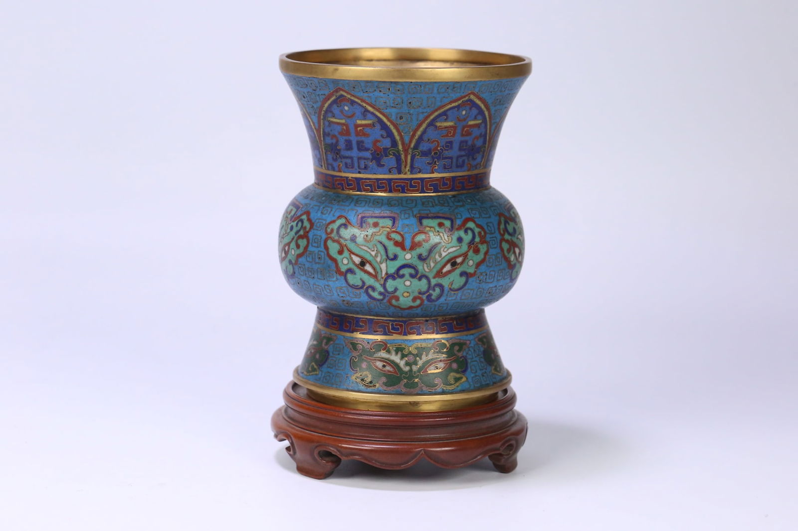 An Exquisite Cloisonne Beast-Face Pattern Vase (1 of 9)