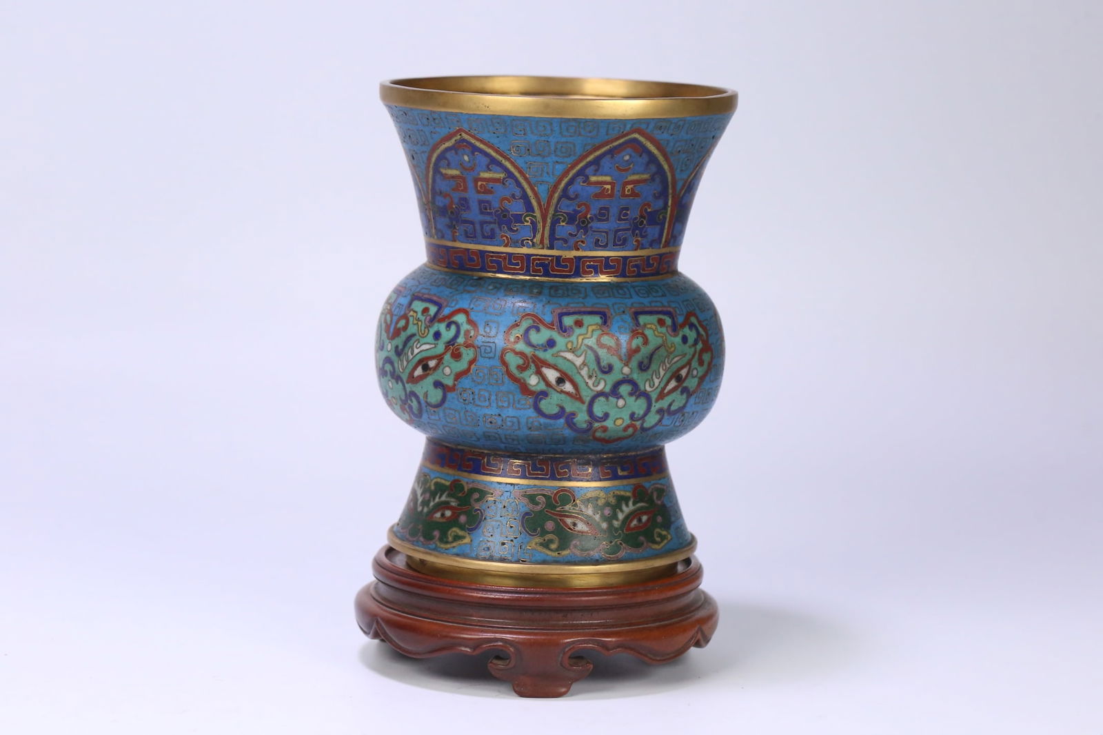 An Exquisite Cloisonne Beast-Face Pattern Vase - 2