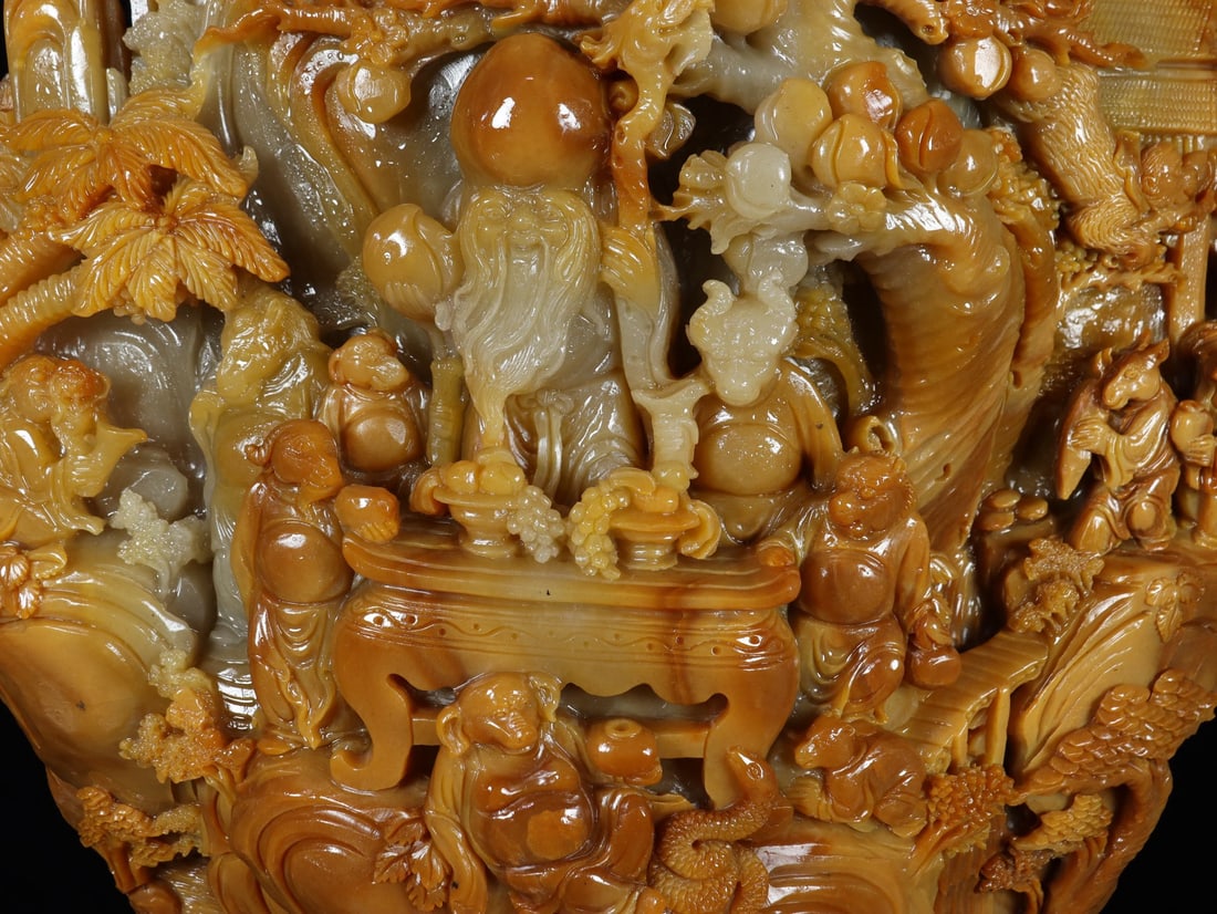 An Exquisite Shoushan Stone Auspicious Beast Pattern Ornament - 5