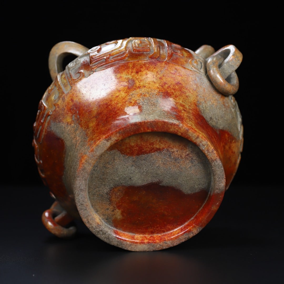 An Exquisite White Jade Bird Pattern Censer - 10