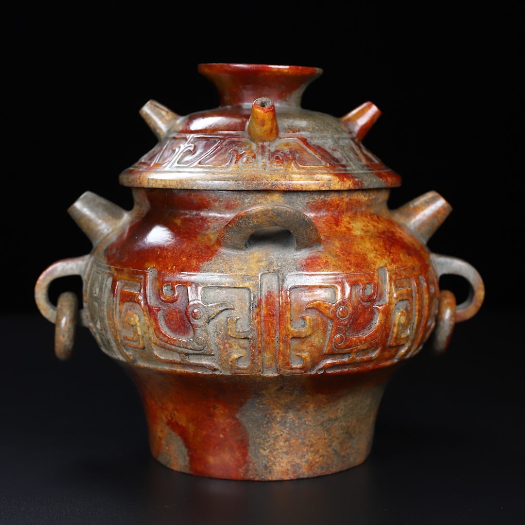 An Exquisite White Jade Bird Pattern Censer: An Exquisite White Jade Bird Pattern Censer Han Dynasty, China Size:18.5cmx22cmx18.2cm Weight:1.913kg (The Dimensions Of All Batches Are Manually Measured.If You Need More Detailed Information, Please