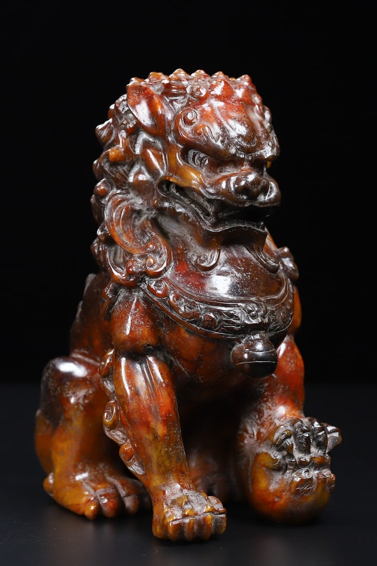 A Pair of Exquisite White Jade Lion Ornament - 9