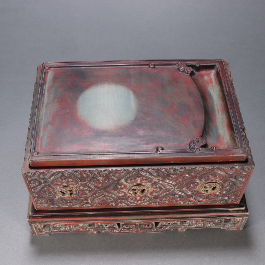 An Exquisite with poem Inkstone - 3