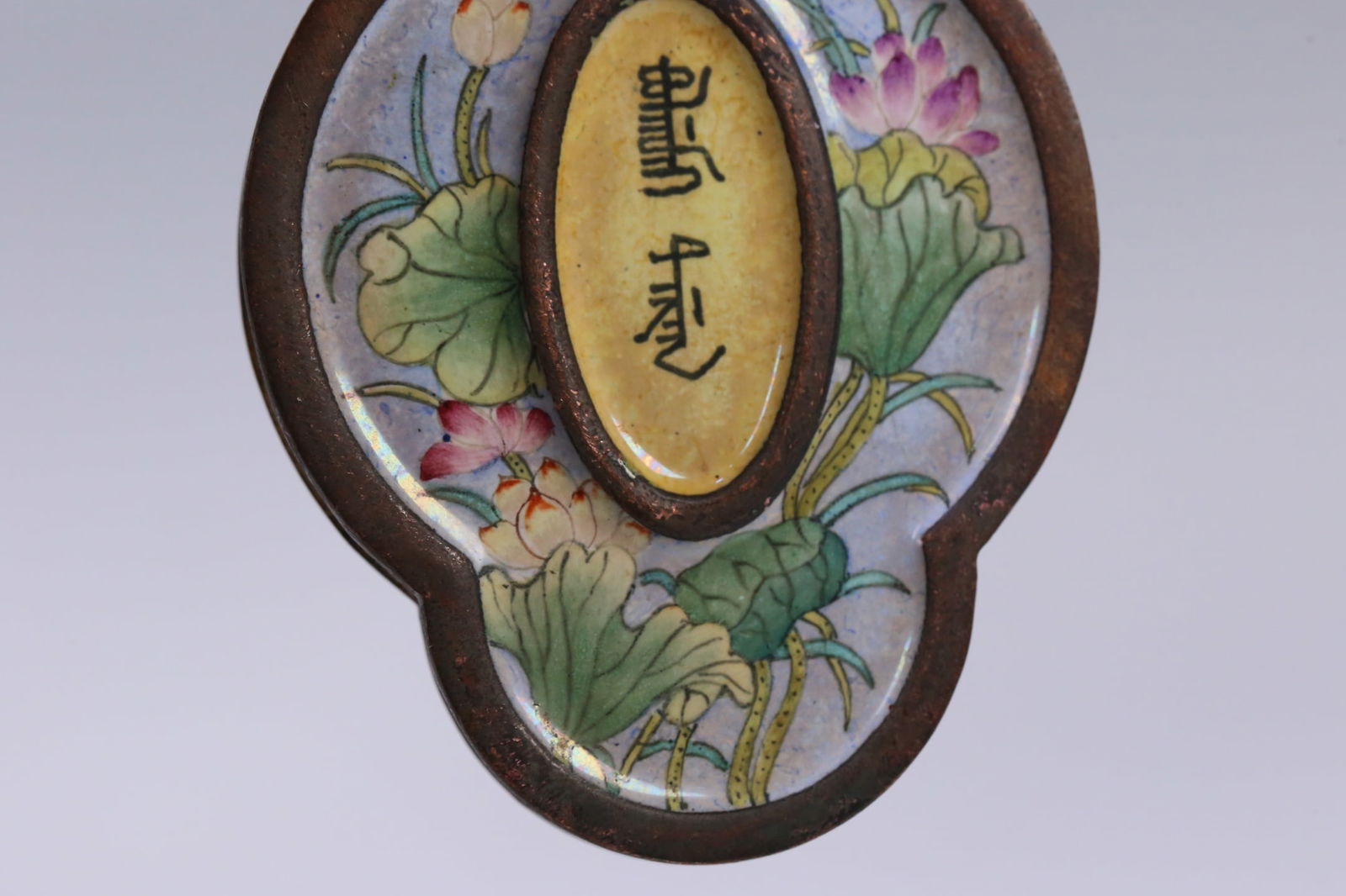 An Exquisite Cloisonne Flower Pattern Brand - 8