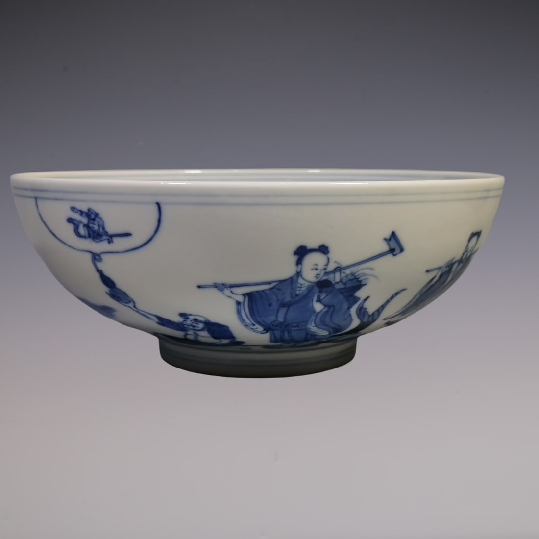 An Exquisite Blue and White Character and Story Pattern Bowl (1 of 9)