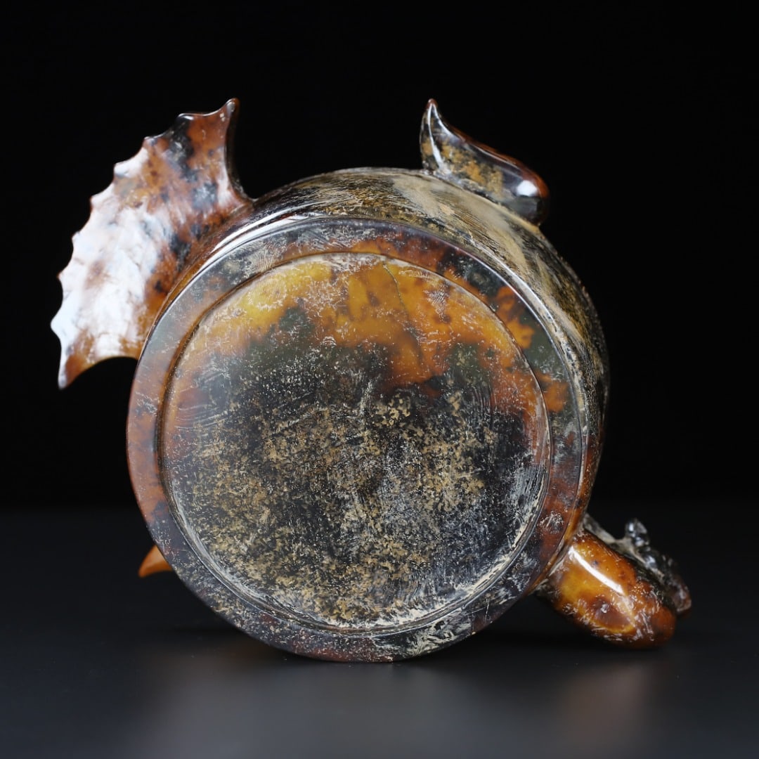 An Exquisite White Jade Phoenix-Shaped Candlestick - 10