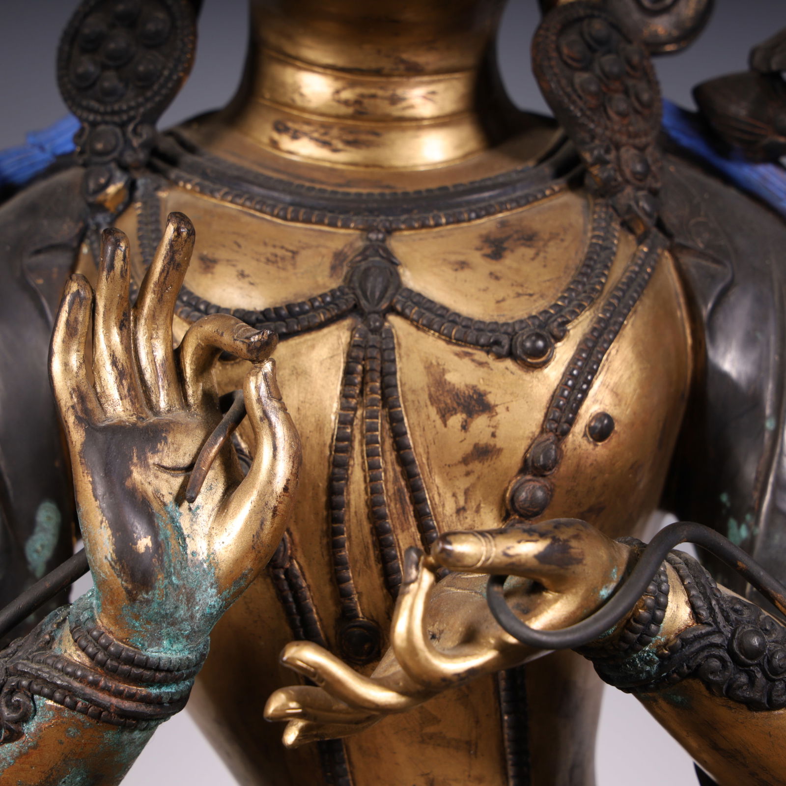 A fine copper-gilt green Tara - 10
