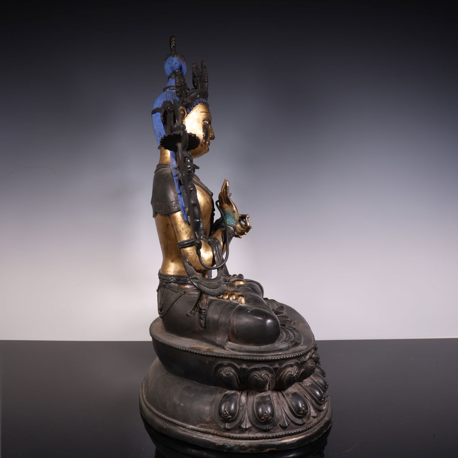 A fine copper-gilt green Tara - 17