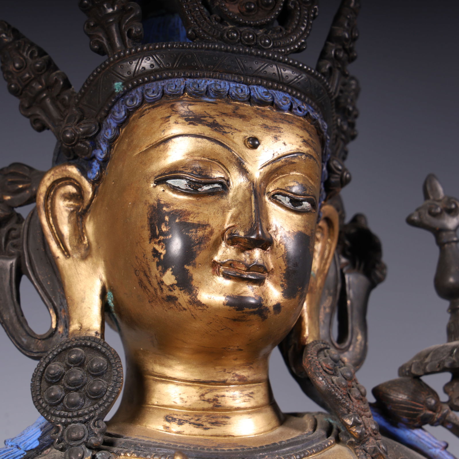 A fine copper-gilt green Tara - 3