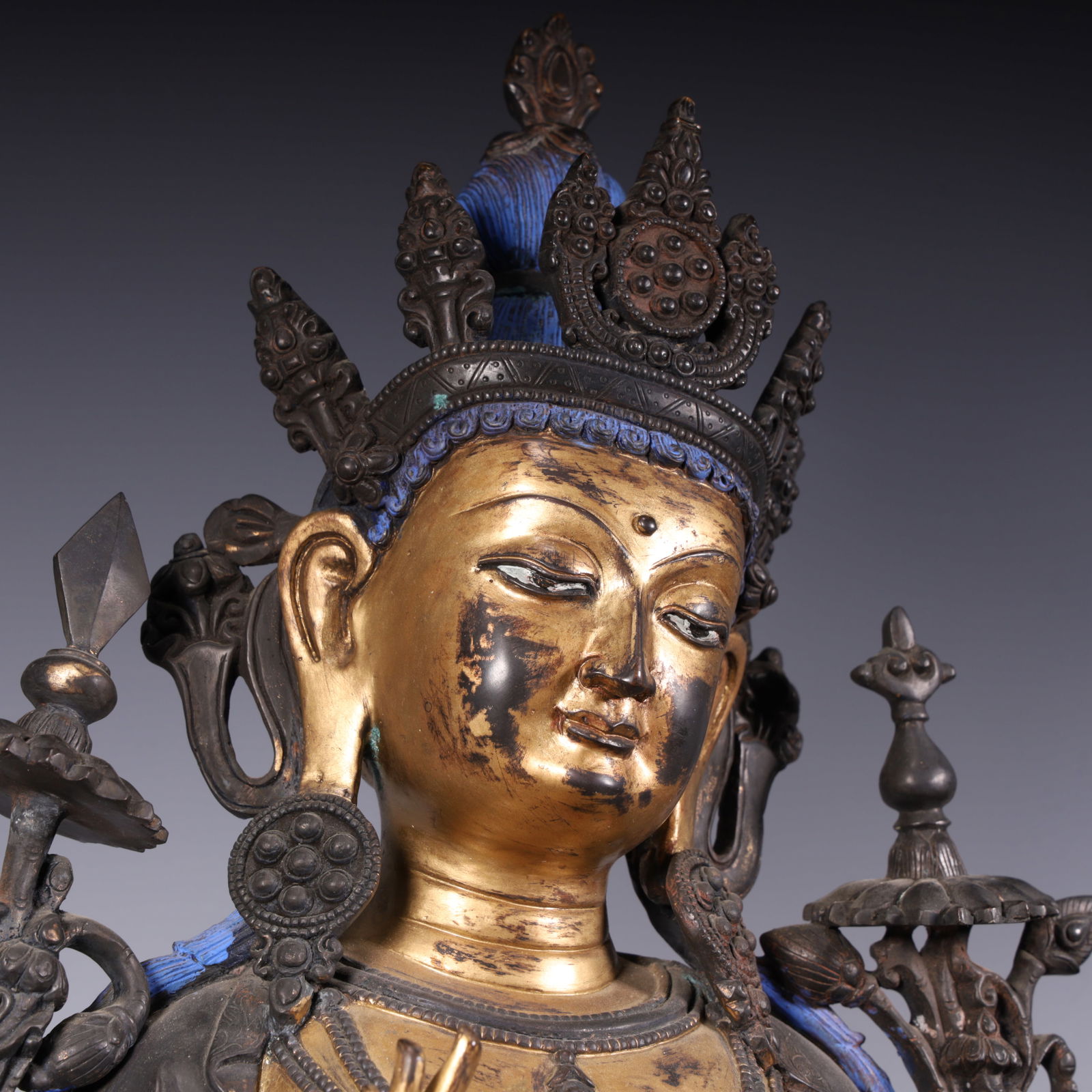 A fine copper-gilt green Tara - 7