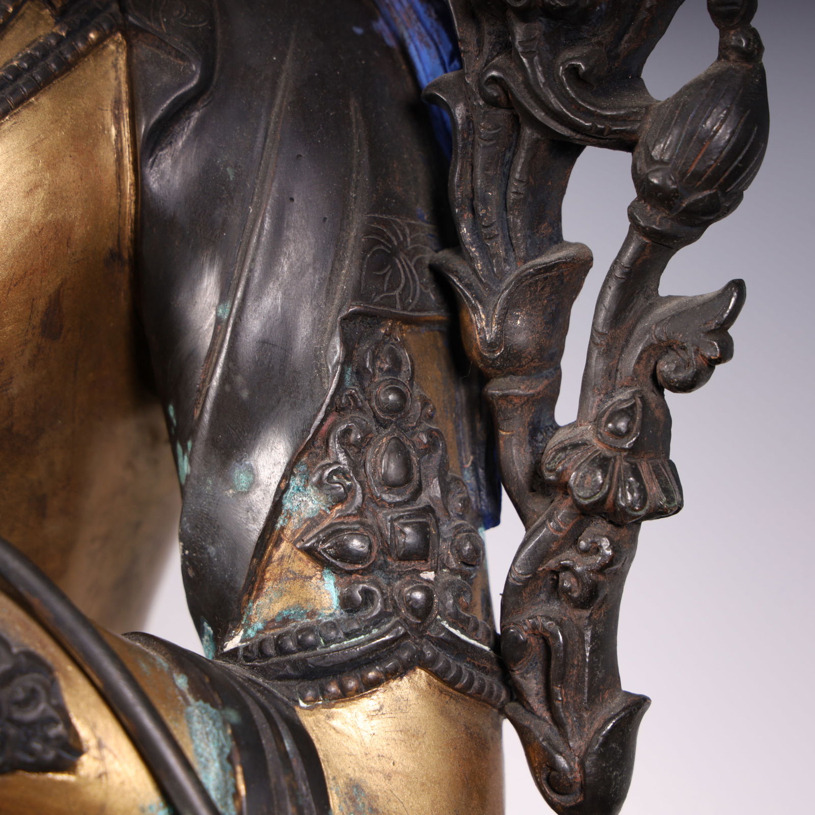 A fine copper-gilt green Tara - 8