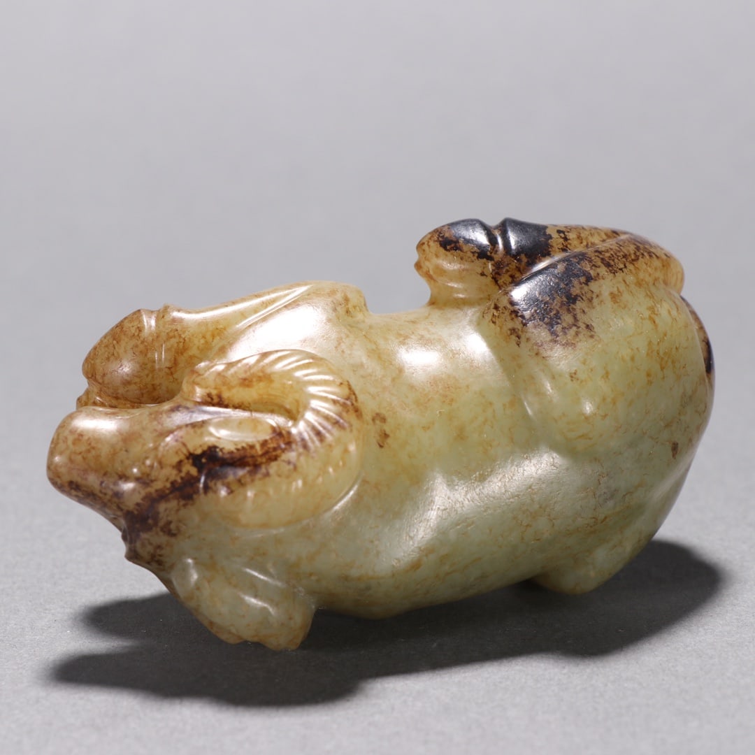 A beautiful ancient Hetian jade sheep - 8