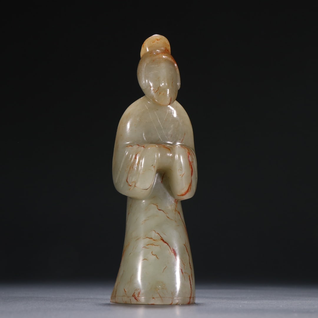 A Han Dynasty Hetian jade man Yong ornament (1 of 9)