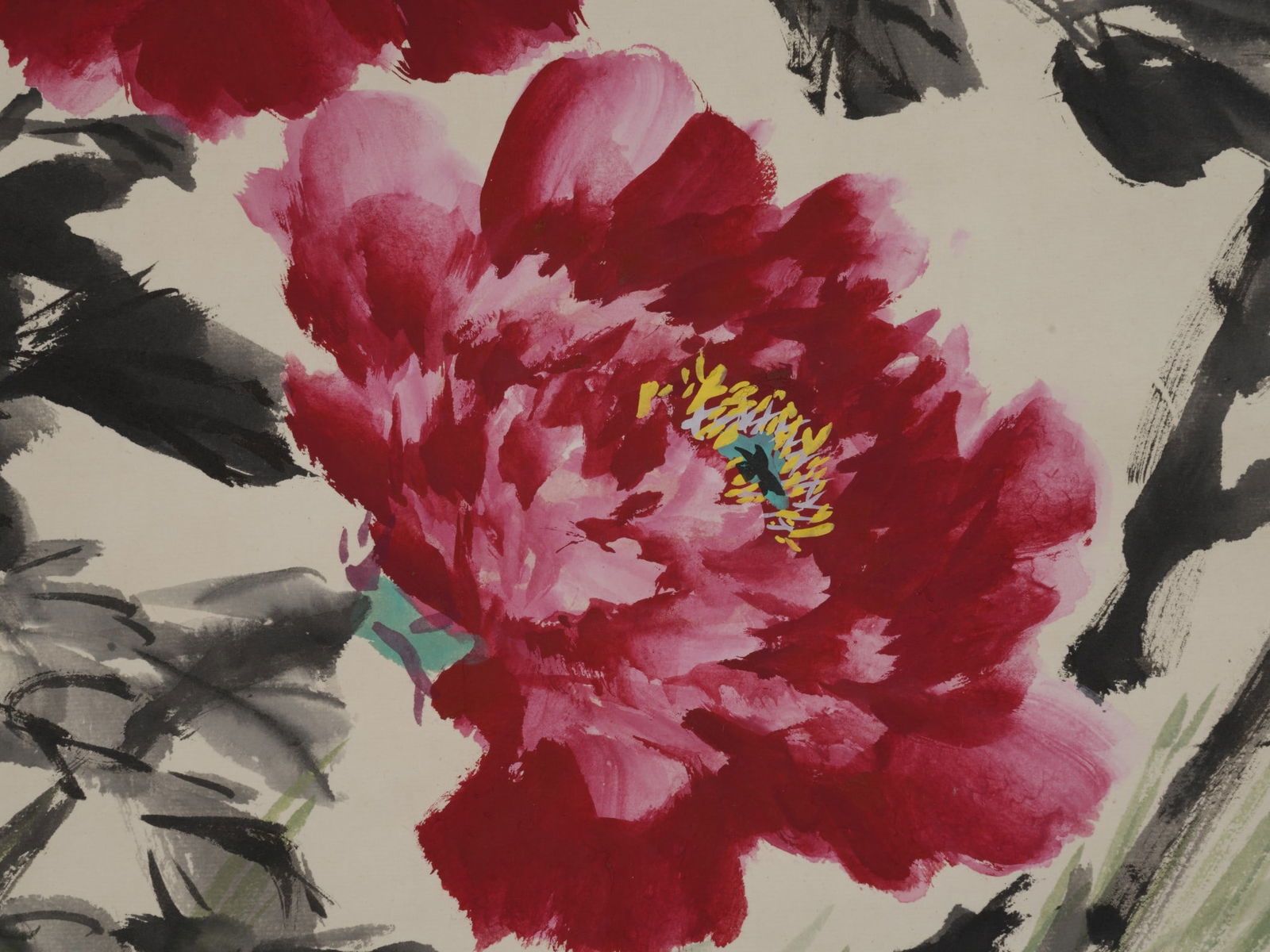 A vertical scroll on paper by Wang Xuetao - 2