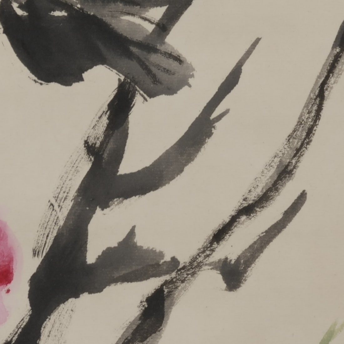 A vertical scroll on paper by Wang Xuetao - 3