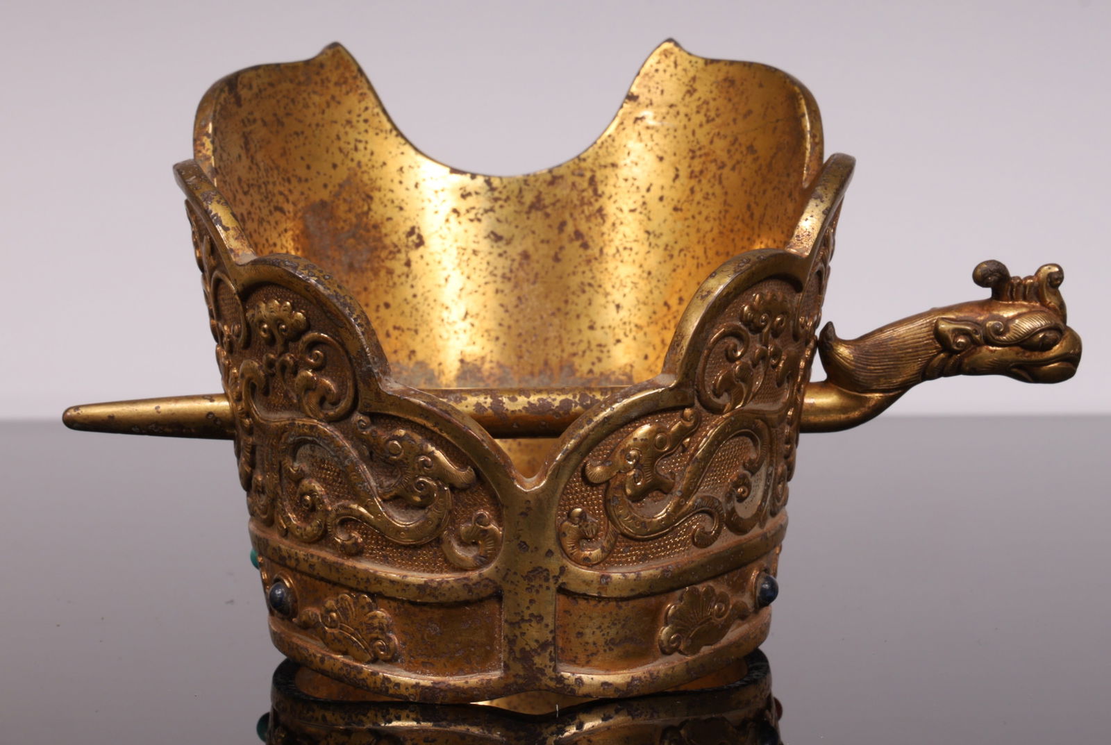 A fine copper gilt hat crown - 4