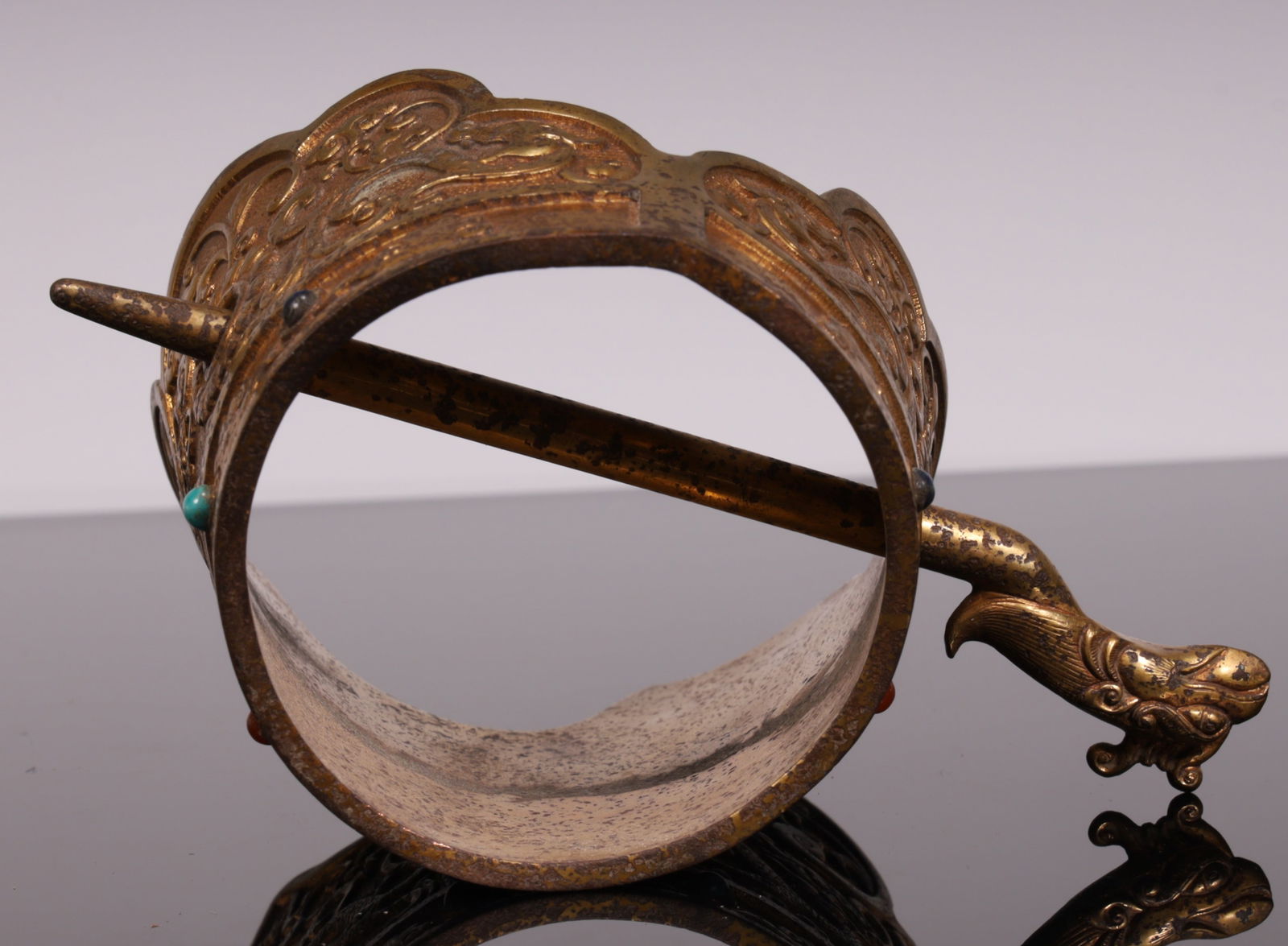 A fine copper gilt hat crown - 6