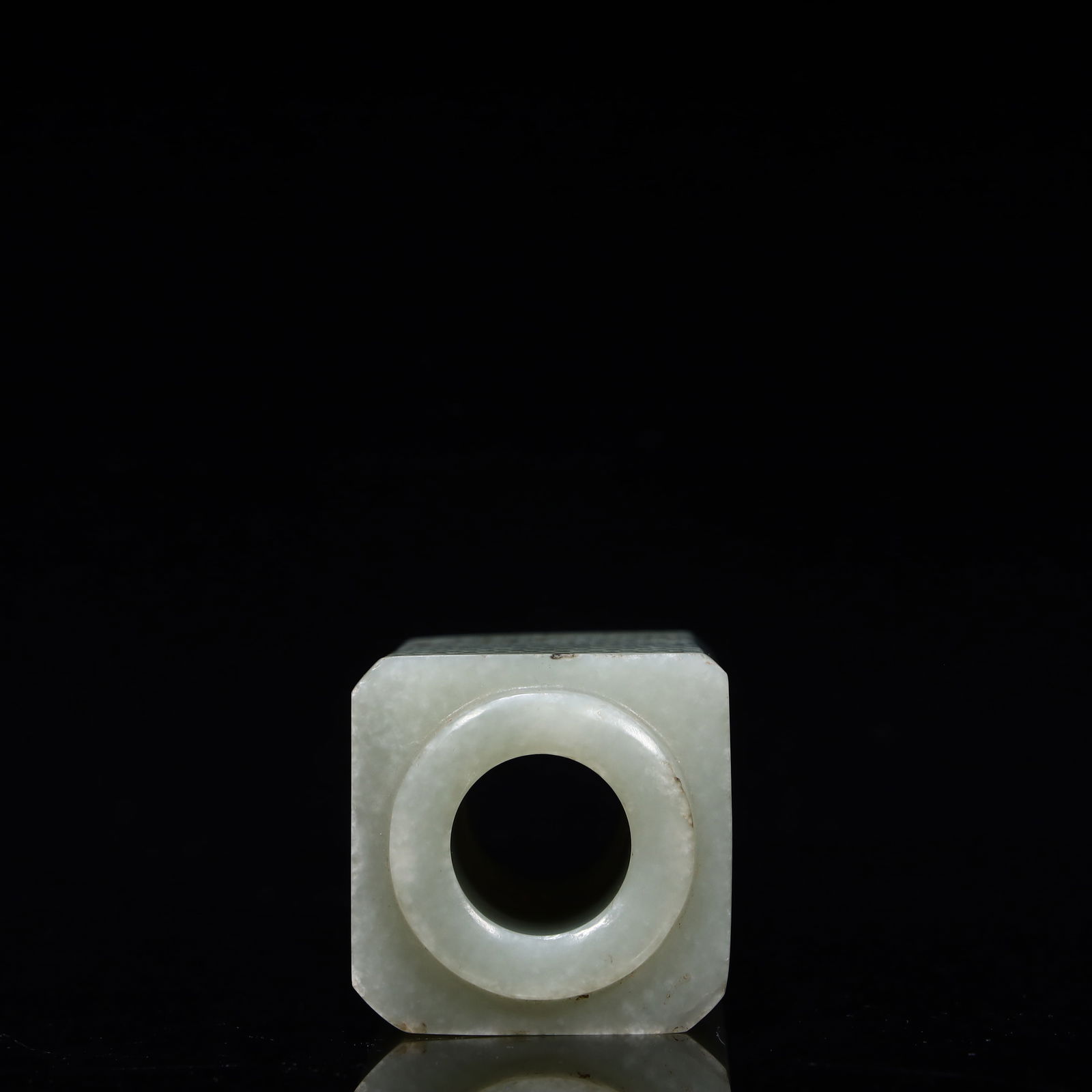 A beautiful Hetian jade square joy - 5
