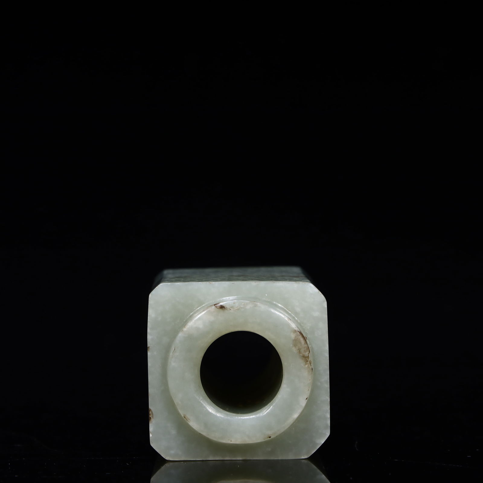 A beautiful Hetian jade square joy - 6