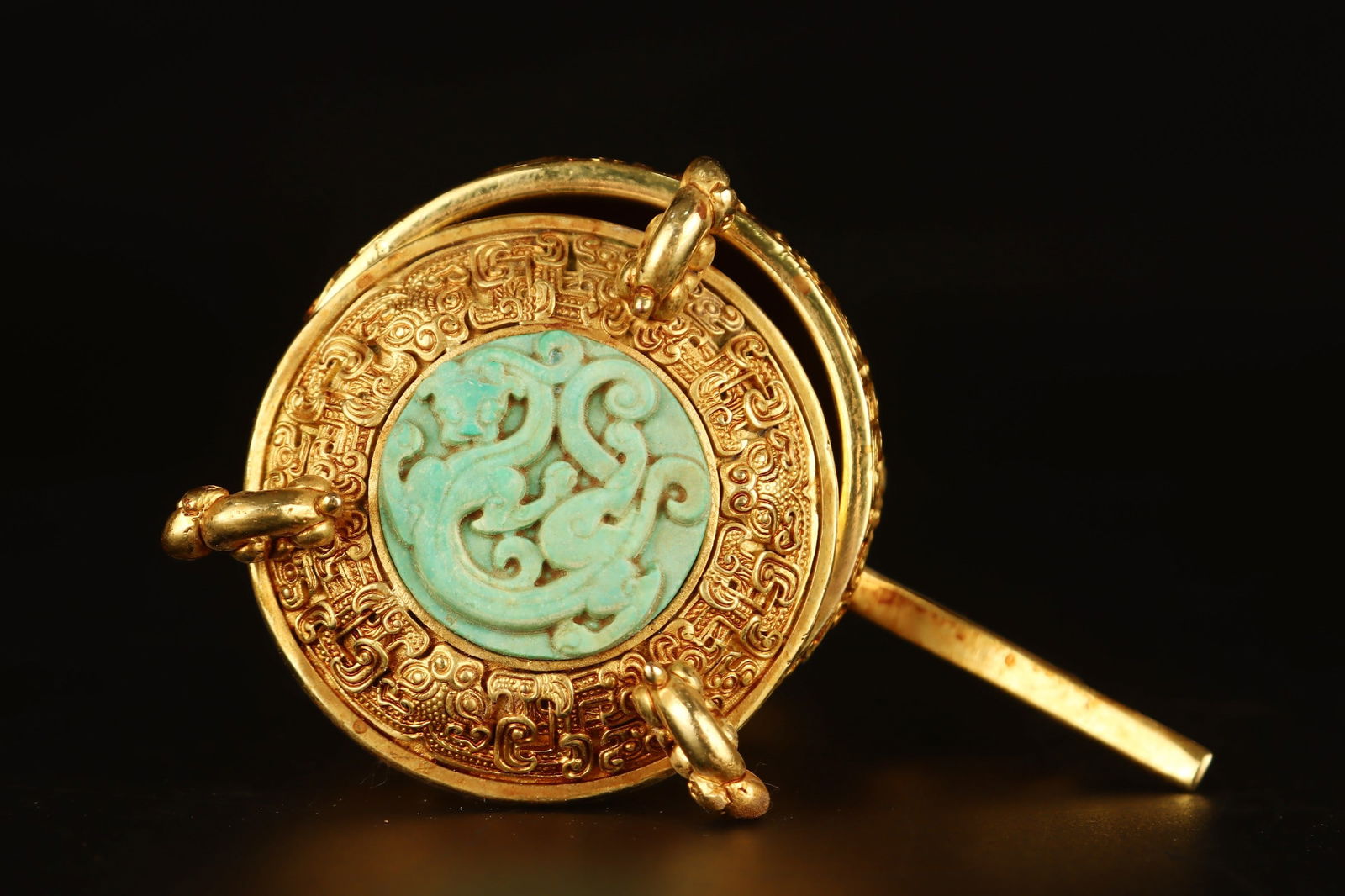 A Han Dynasty gold beast pattern cup - 5