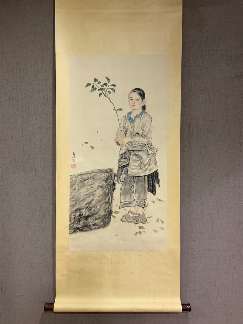 A figure painting by Wang Gensheng (1 of 7)
