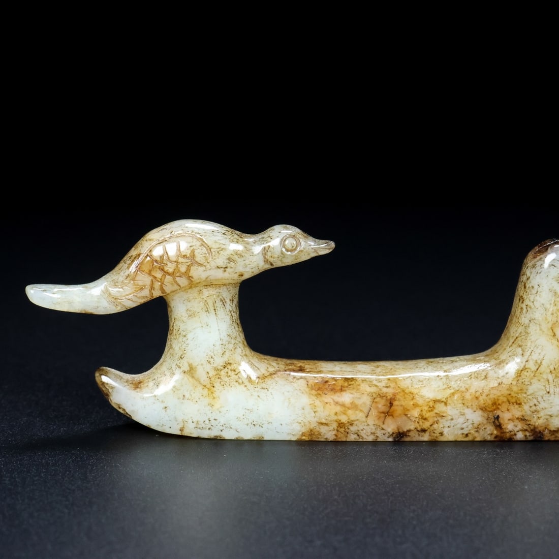 A beautiful Hetian jade pen holder - 2