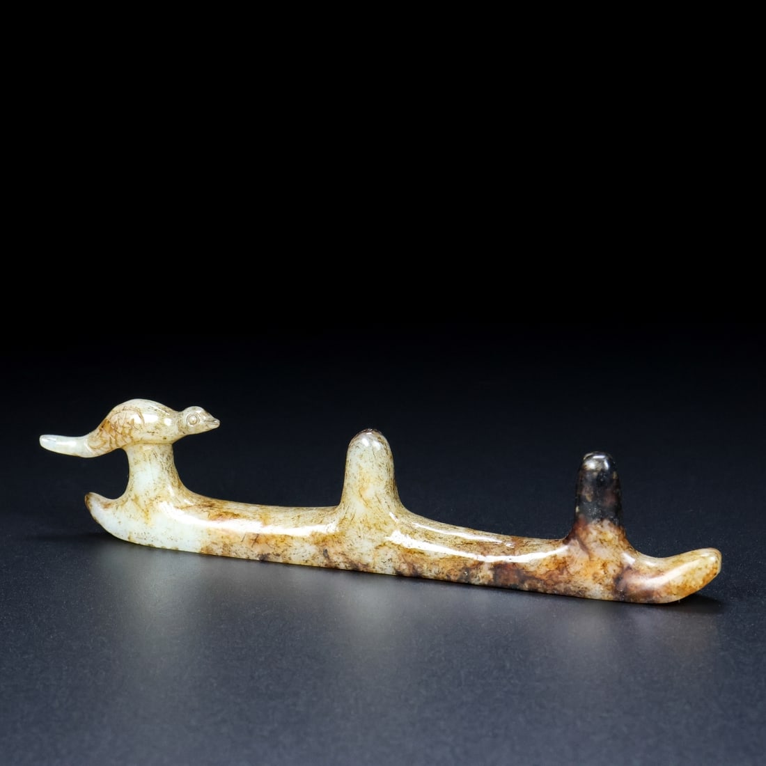 A beautiful Hetian jade pen holder - 4