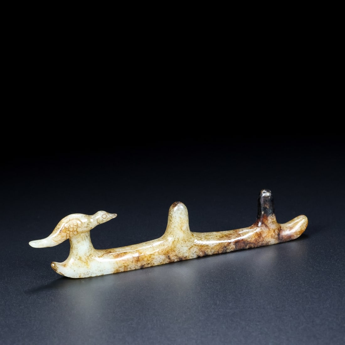 A beautiful Hetian jade pen holder - 5