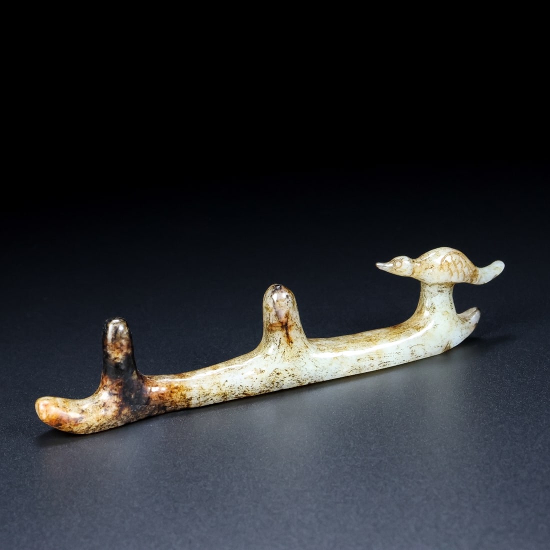 A beautiful Hetian jade pen holder - 7