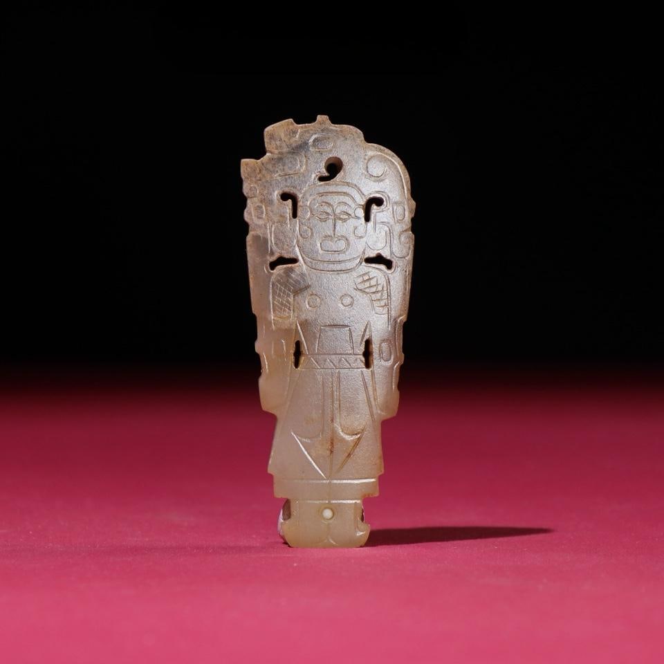 A beautiful Tuqin god ornament: Exquisite Tuqin god pendant Size:78X30X6mm W:28g (The Dimensions Of All Batches Are Manually Measured.If You Need More Detailed Information, Please Contact Our Customer Service