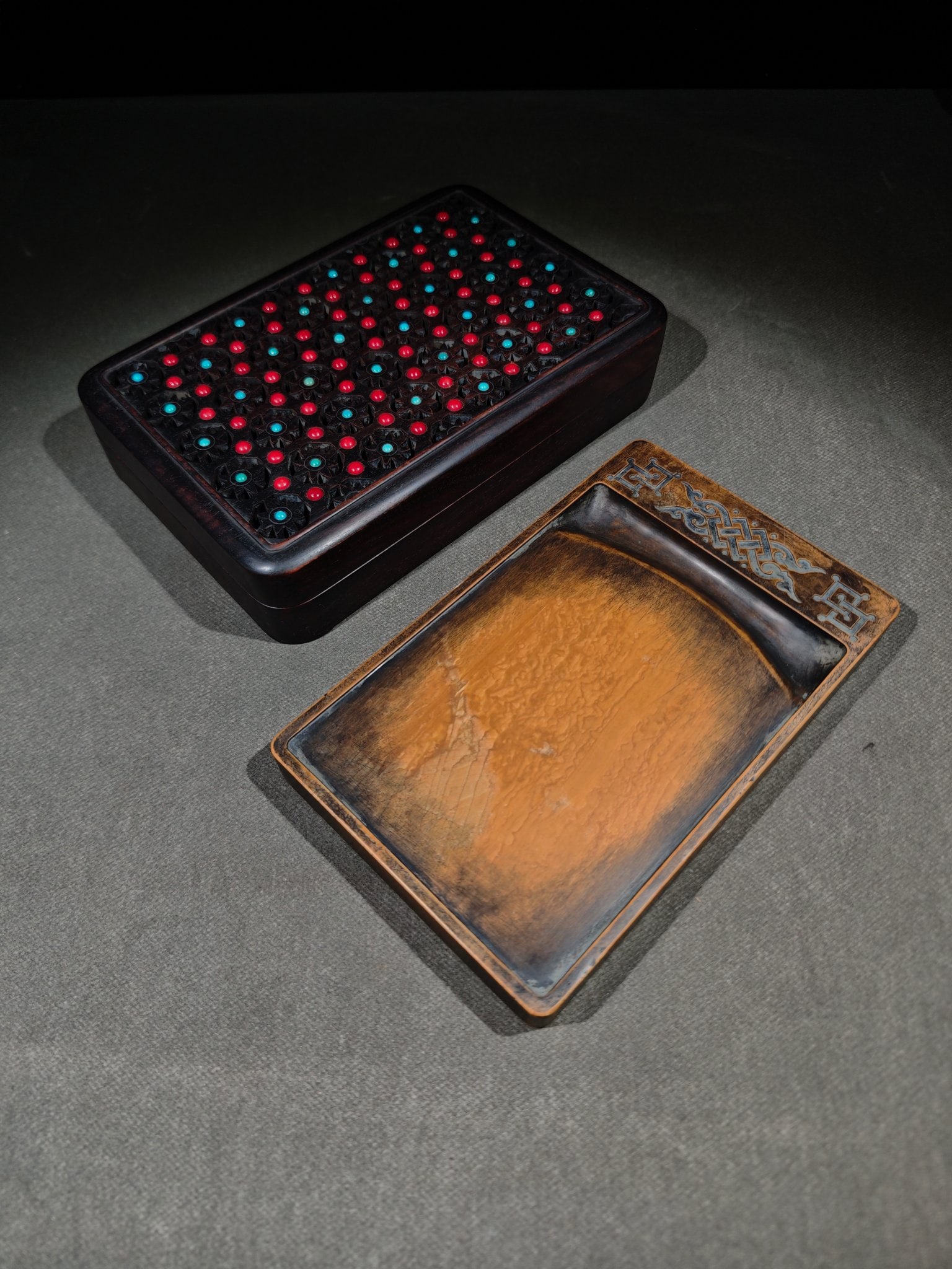 A Daoguang style of ponderosa pine inkstone (1 of 9)