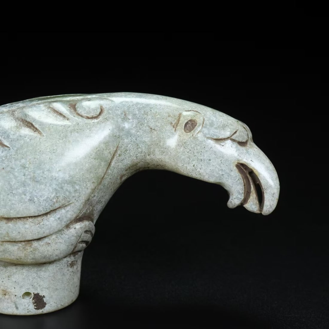 A beautiful Hetian jade bird staff - 2